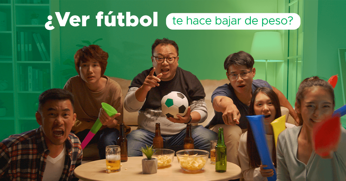 ver fútbol te hace bajar de peso