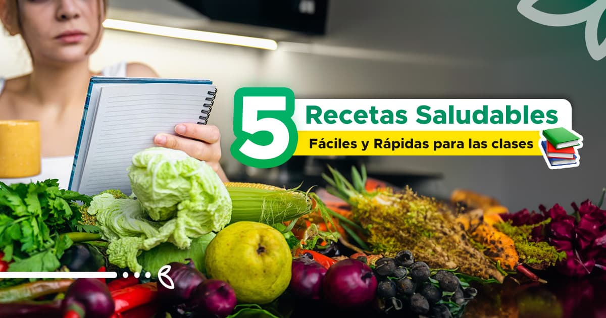 Cinco recetas saludables fáciles y rápidas servidas en platos